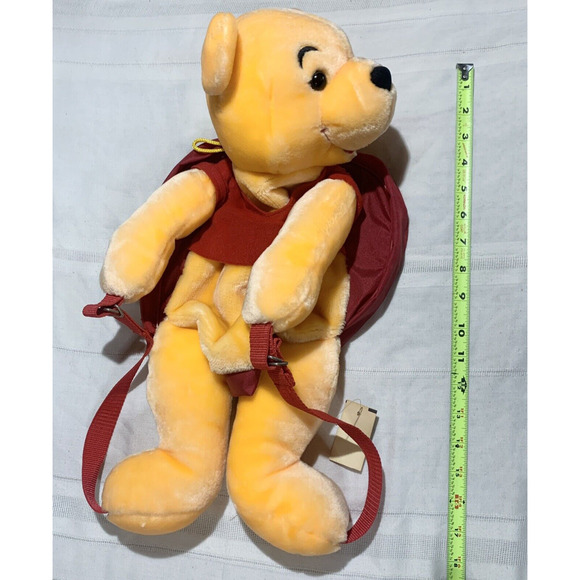 Winnie the Pooh Backpack Plush Disneyland Disney World Vintage - Picture 10 of 11